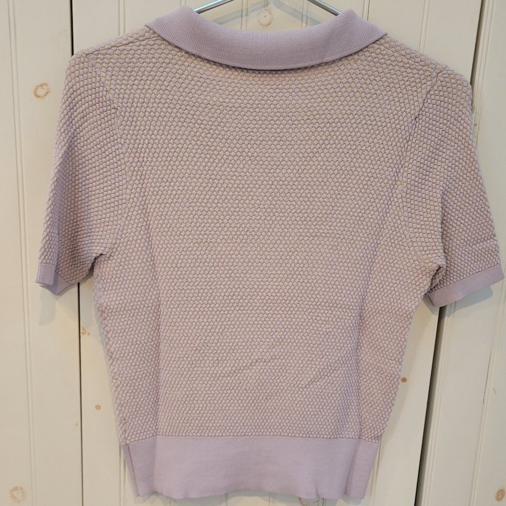 Current Air Short Sleeved Lavender Sweater - Picture 6 of 6